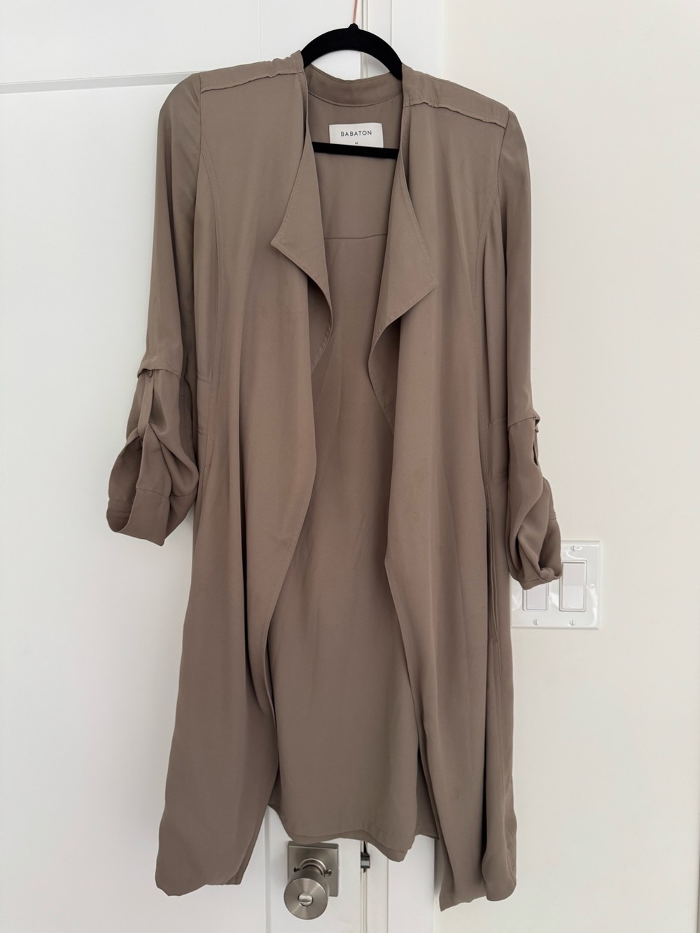 Aritzia Babaton Taupe Beige Drape Jacket